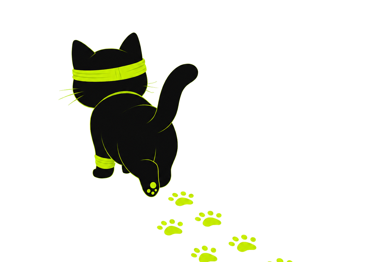 Nekko walking toward places to play